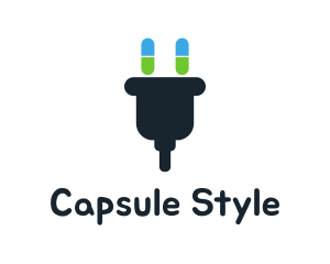 Electric Plug Capsule logo design