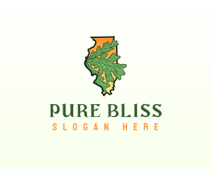 Illinois White Oak Leaf logo design