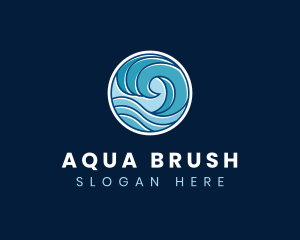 Wave Water Tsunami logo design