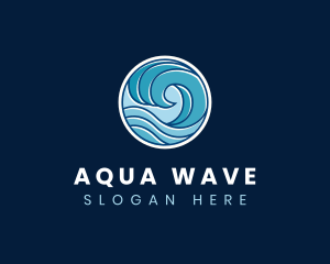 Wave Water Tsunami logo design