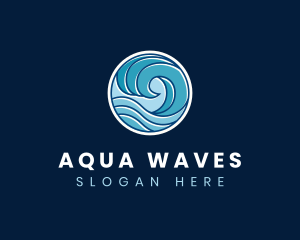 Wave Water Tsunami logo design