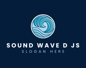 Wave Water Tsunami logo design