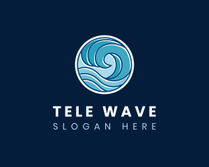 Wave Water Tsunami logo design