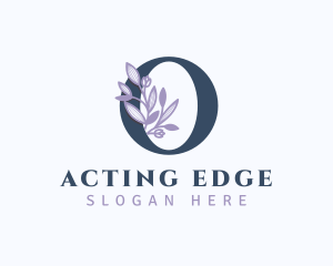 Floral Branch Letter O logo design