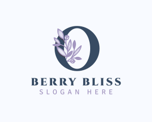 Floral Branch Letter O logo design