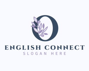 Floral Branch Letter O logo design