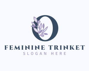 Floral Branch Letter O logo design