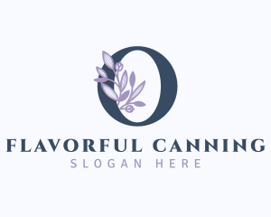 Floral Branch Letter O logo design