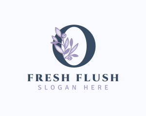 Floral Branch Letter O logo design