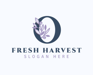 Floral Branch Letter O logo design