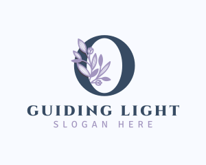 Floral Branch Letter O logo design