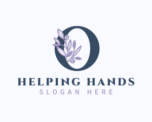 Floral Branch Letter O logo design