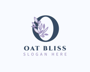 Floral Branch Letter O logo design