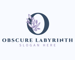 Floral Branch Letter O logo design