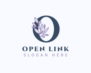 Floral Branch Letter O logo design