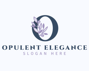 Floral Branch Letter O logo design