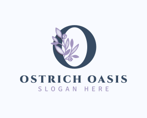 Floral Branch Letter O logo design