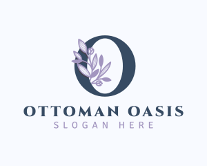 Floral Branch Letter O logo design