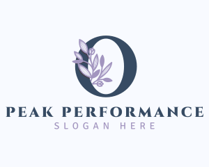 Floral Branch Letter O logo design