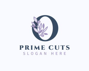 Floral Branch Letter O logo design