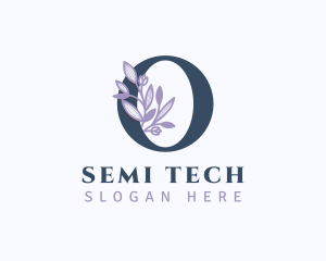 Floral Branch Letter O logo design