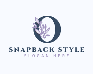 Floral Branch Letter O logo design