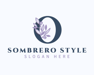 Floral Branch Letter O logo design