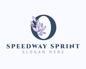 Floral Branch Letter O logo design