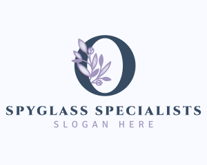 Floral Branch Letter O logo design