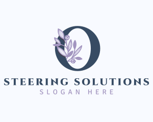 Floral Branch Letter O logo design