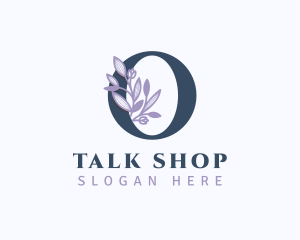 Floral Branch Letter O logo design