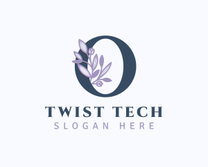 Floral Branch Letter O logo design