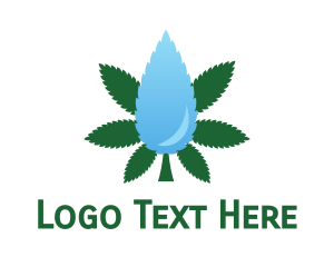 Water Droplet Weed logo