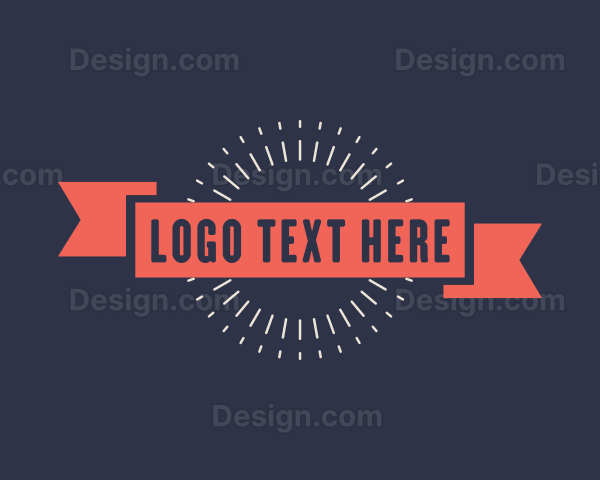 Ribbon Fashion Banner Logo