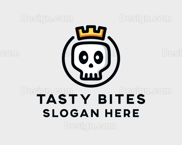 Crown Skull Badge Logo