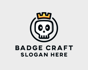 Crown Skull Badge logo