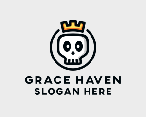 Crown Skull Badge logo