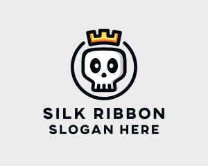 Crown Skull Badge logo design