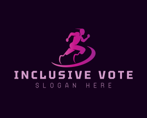 Disability Paralympic Running logo design