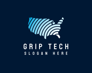 USA Tech Map logo design