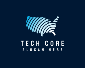 USA Tech Map logo design