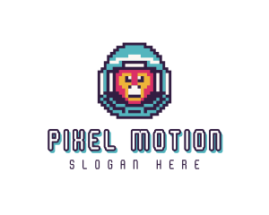 Pixel Astronaut Primate logo design