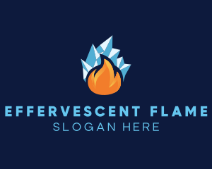 Flame Iceberg Ventilation logo design