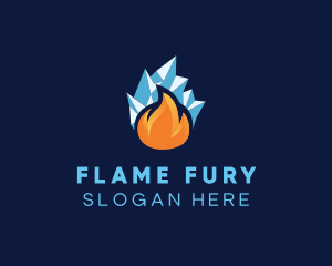 Flame Iceberg Ventilation logo design