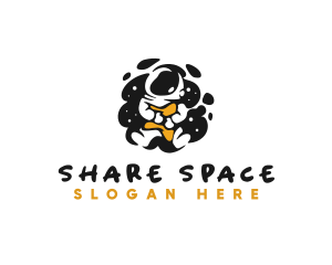 Space Astronaut Star logo design