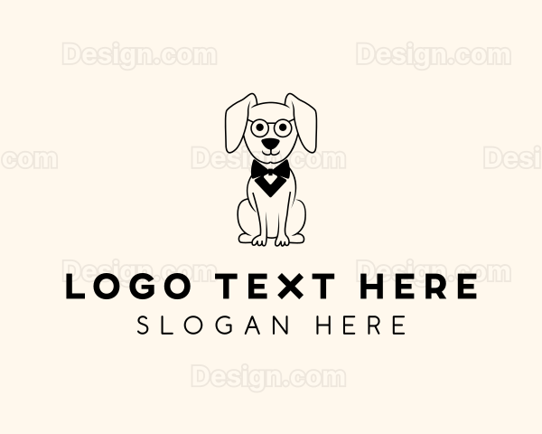 Cartoon Smart Dog Logo