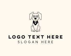 Cartoon Smart Dog logo