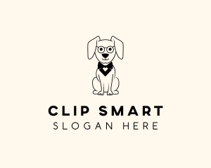 Cartoon Smart Dog logo design