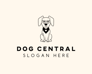 Cartoon Smart Dog logo design