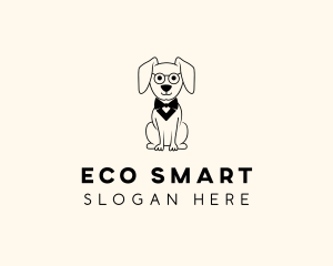 Cartoon Smart Dog logo design